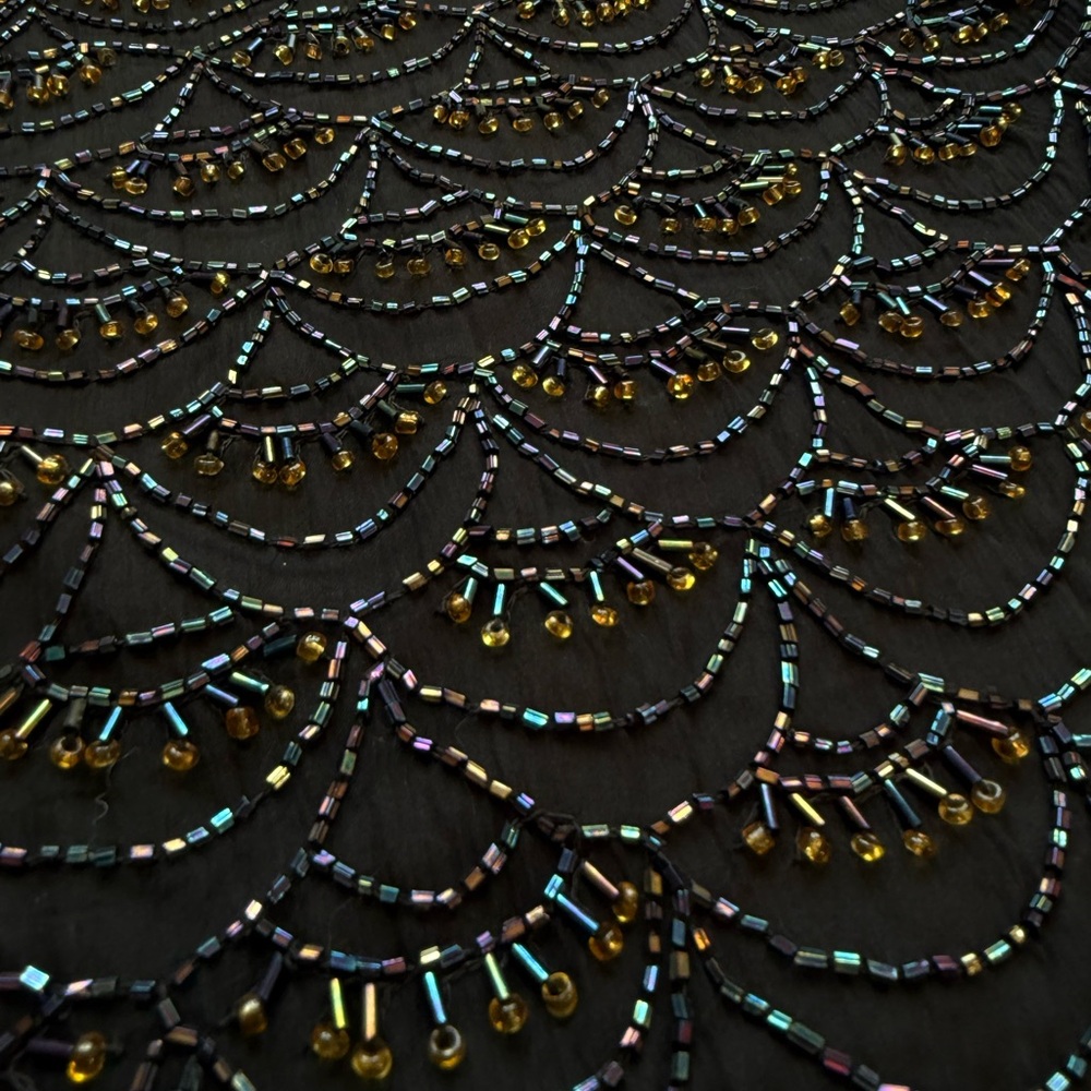 Vintage 80s Silk Beaded Top - Picture 2 of 4